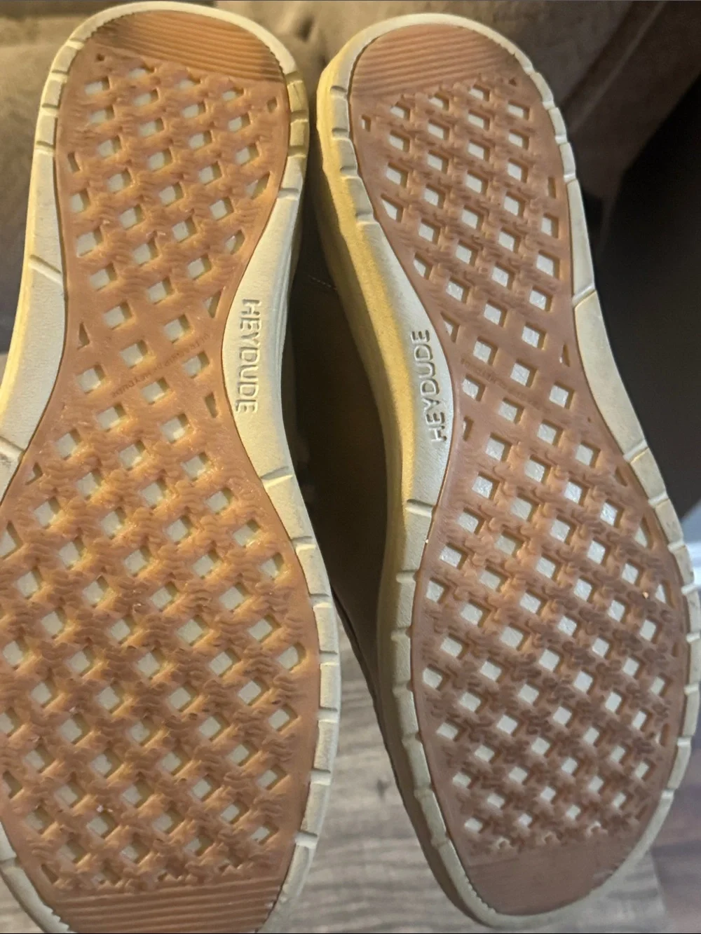 Hey Dude Men’s Tan & Olive Slip-On Loafers